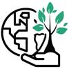 Image of a hand holding a globe with a tree growing out of it.