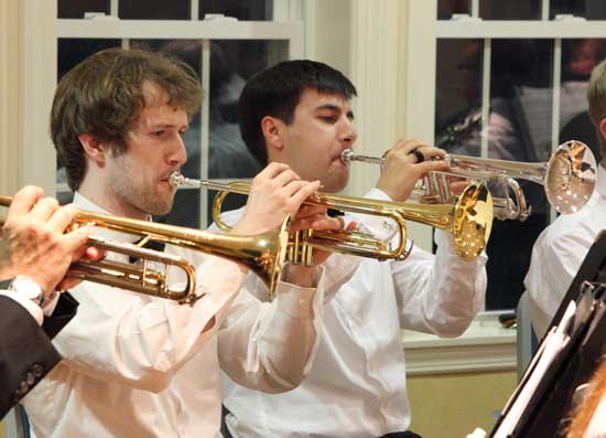 Cedric Chandler (left) and Jake Sanchez on trumpet. 